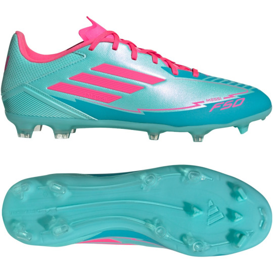 adidas F50 Messi League Gras / Kunstgras Voetbalschoenen (MG) Turquoise Roze