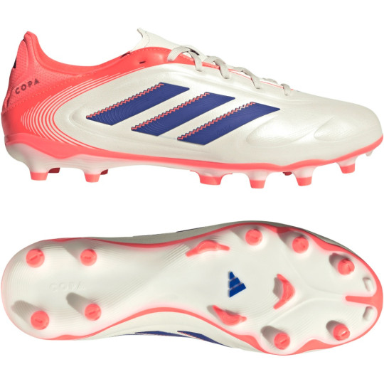 adidas Copa Pure III League Grass/Artificial Grass Football Boots (MG) Off White Blue Pink