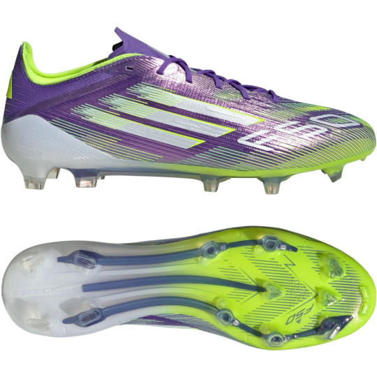 adidas F50 Elite Gras Voetbalschoenen (FG) Paars Wit Neongeel