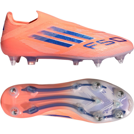 adidas F50 Elite Veterloze IJzeren-Nop Voetbalschoenen (SG) Oranje Blauw Wit