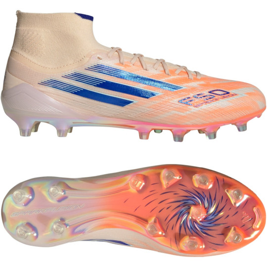 adidas F50 Sparkfusion Elite Gras / Kunstgras Voetbalschoenen (MG) Dames Oranje Blauw