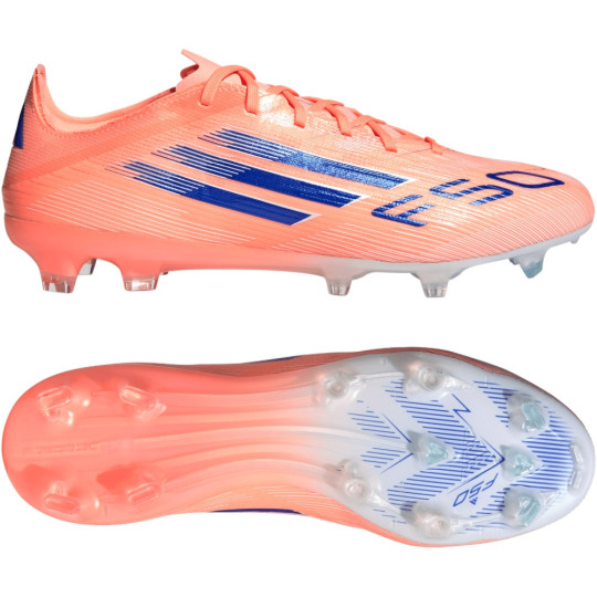 adidas F50 Pro Gras Voetbalschoenen (FG) Oranje Blauw Wit