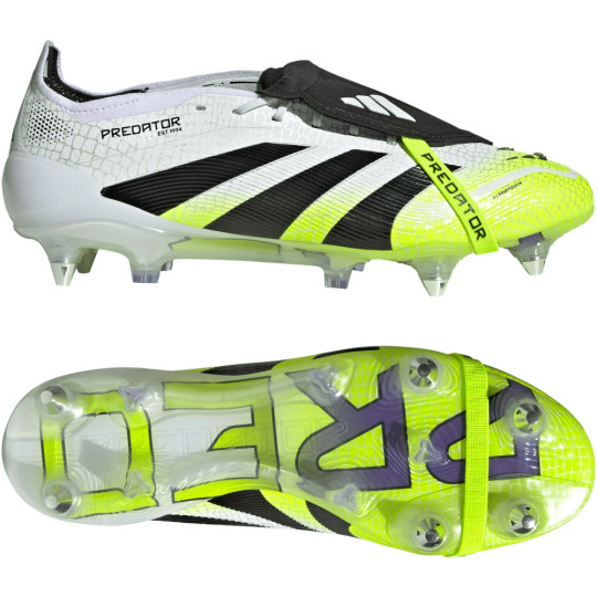 adidas Predator Elite FT Iron Nop Football Boots (SG) White Black Neon Yellow