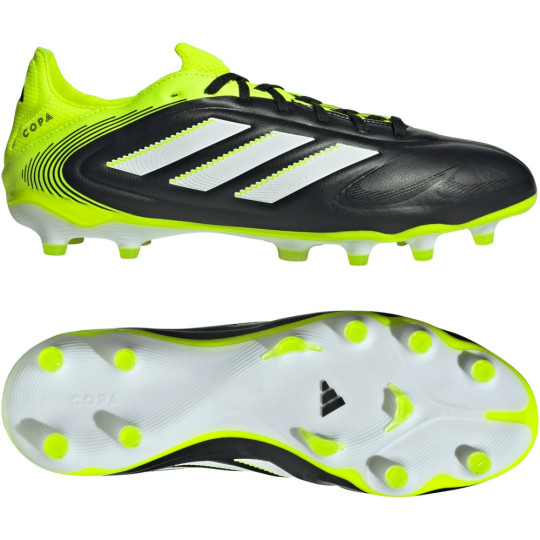 adidas Copa Pure III Pro Gras Football Boots (FG) Black White Neon Yellow