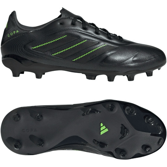 adidas Copa Pure III League Gras / Kunstgras Voetbalschoenen (MG) Kids Zwart Donkergrijs Groen