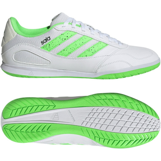 adidas Super Sala III Indoor Football Boots (IN) White Light Green Black