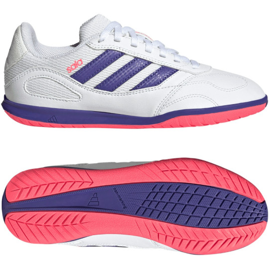 adidas Super Sala III Indoor Football Boots (IN) Kids White Purple Pink
