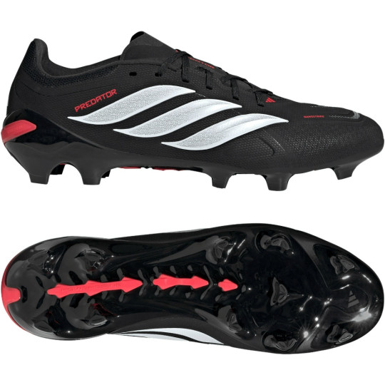 adidas Predator League Gras Voetbalschoenen (FG) Zwart Wit Rood