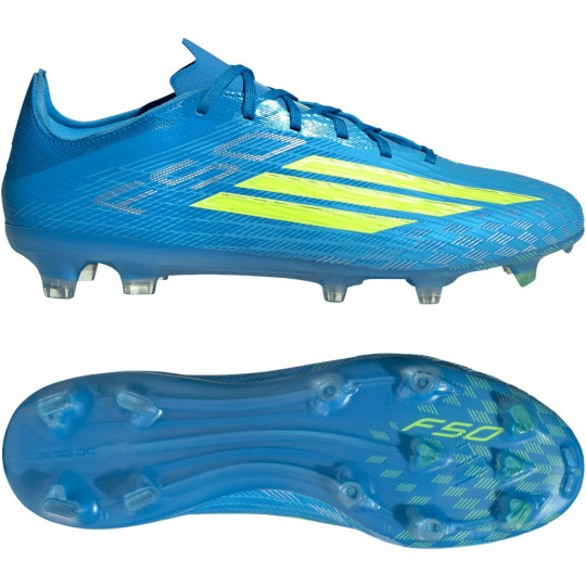 adidas F50 Pro Gras Football Boots (FG) Blue Neon Yellow