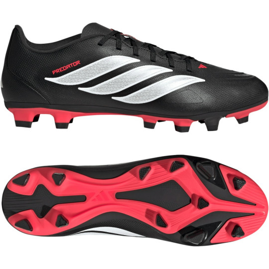 adidas Predator Club Grass/Artificial Grass Football Boots (MG) Black White Red
