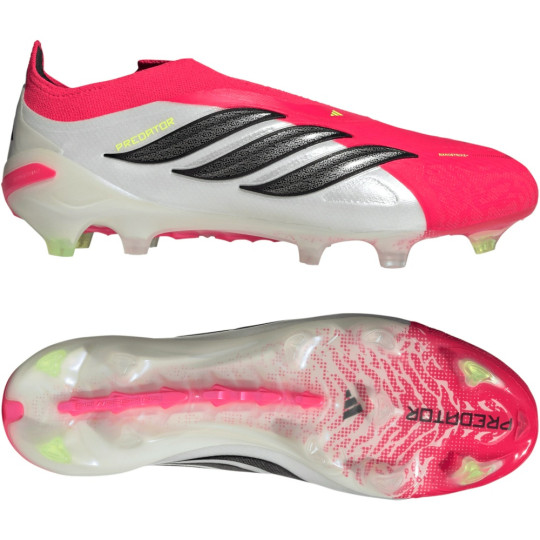 adidas Predator Elite Veterloze Gras Voetbalschoenen (FG) Rood Wit Zwart