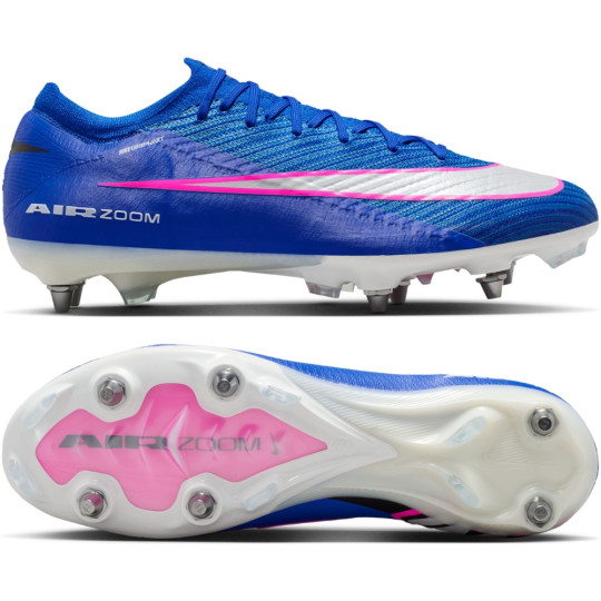 Nike Zoom Mercurial Vapor 16 Elite IJzeren-Nop Voetbalschoenen (SG) Pro Player Blauw Wit Felroze