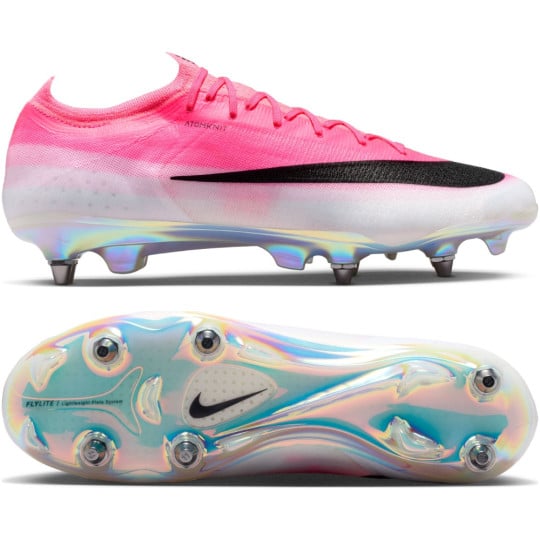 Nike Mercurial Vapor 17 Elite IJzeren-Nop Voetbalschoenen (SG) Felroze Wit Zwart