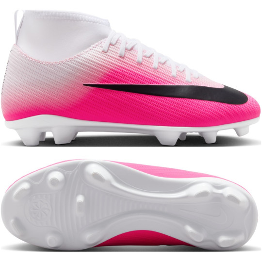 Nike Mercurial Superfly 11 Club Gras / Kunstgras Voetbalschoenen (MG) Kids Felroze Wit Zwart