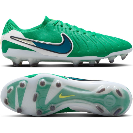 Nike Tiempo Legend 10 Elite Gras Voetbalschoenen (FG) Groen Wit Blauw