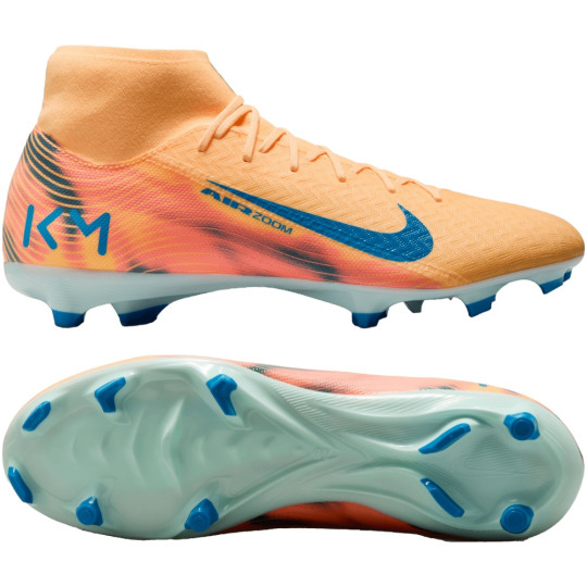 Nike Zoom Mercurial Superfly 10 Mbappé Academy Gras / Kunstgras Voetbalschoenen (MG) Lichtoranje Turquoise