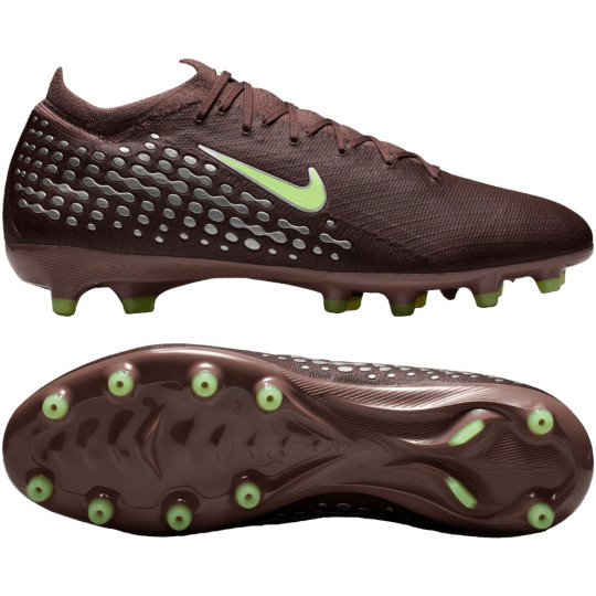 Nike Zoom Mercurial Vapor 16 Mbappé Pro Kunstgras Voetbalschoenen (AG) Bruin Neongeel Zilver