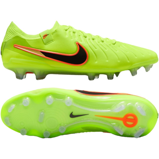 Nike Tiempo Legend 10 Elite Gras Voetbalschoenen (FG) Neongeel Zwart Oranje