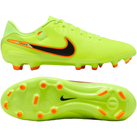 Nike Tiempo Legend 10 Academy Gras / Kunstgras Voetbalschoenen (MG) Neongeel Zwart Oranje