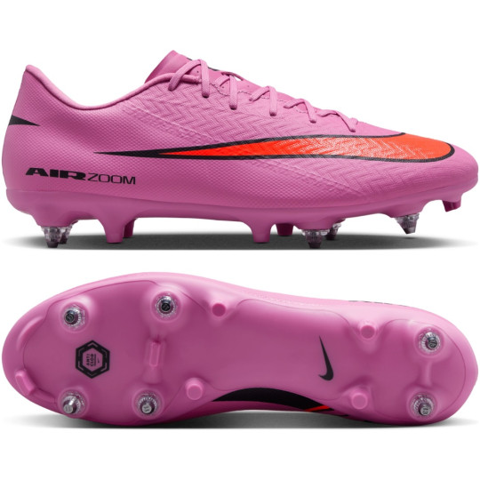 Nike Zoom Mercurial Vapor 16 Academy IJzeren-Nop Voetbalschoenen (SG) Anti-Clog Roze Felrood Lichtblauw