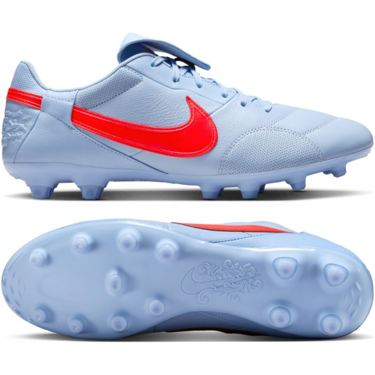 Nike Premier III Gras Voetbalschoenen (FG) Lichtblauw Felrood