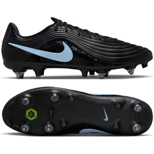 Nike Tiempo Maestro Academy IJzeren-Nop Voetbalschoenen (SG) Anti-Clog Zwart Lichtblauw