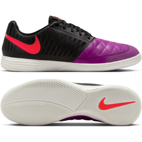 Nike Lunargato II Zaalvoetbalschoenen (IN) Zwart Paars Rood