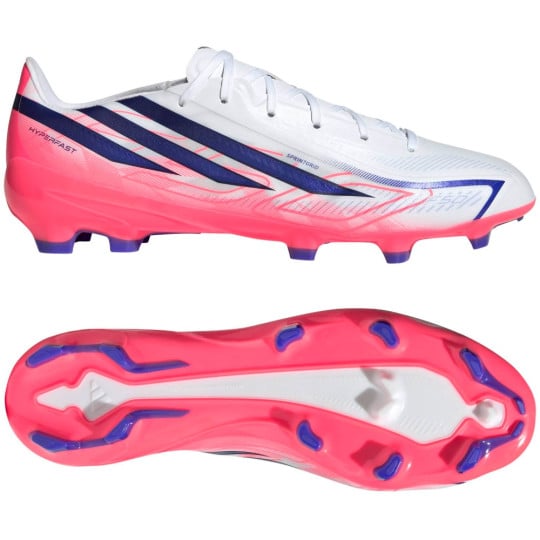 adidas F50 Hyperfast League Gras (FG) Football Boots White Purple Pink