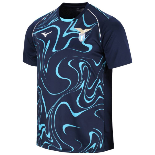 Mizuno Lazio Roma Pre-Match Trainingsshirt 2026-2027 Donkerblauw Blauw Wit