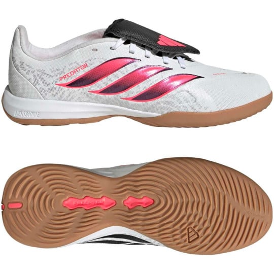 adidas Predator League FT Zaalvoetbalschoenen (IN) Kids Wit Zwart Roze