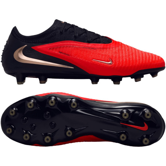Nike Phantom 6 Low Elite Kunstgras Voetbalschoenen (AG) Zwart Felrood Goud