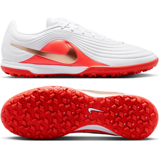 Nike Tiempo Maestro Academy Turf Voetbalschoenen (TF) Wit Felrood Goud