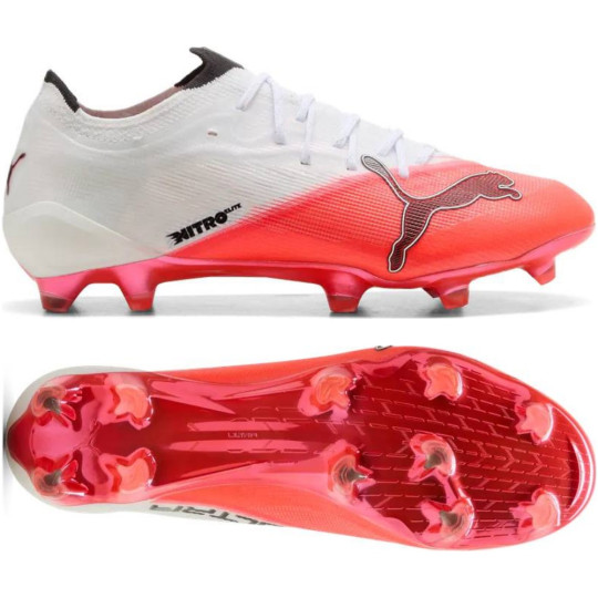 PUMA Ultra Nitro 7 Ultimate Gras Football Boots (FG) White Bright Red Black