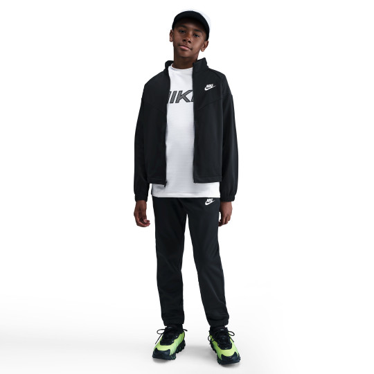 Survêtement Nike Sportswear à fermeture éclair intégrale pour Enfants, noir et blanc