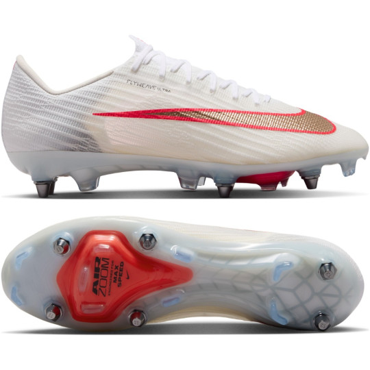 Nike Zoom Mercurial Superfly 11 Elite Iron Stud Football Boots (SG) White Bright Red Gold