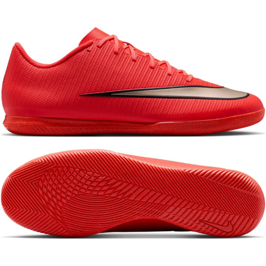 Nike Mercurial Vapor 17 Club Zaalvoetbalschoenen (IN) Felrood Zwart Goud