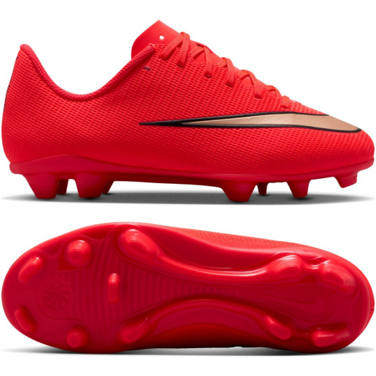 Nike Mercurial Vapor 17 Club Grass/Artificial Grass Football Boots (MG) Kids Bright Red Black Gold