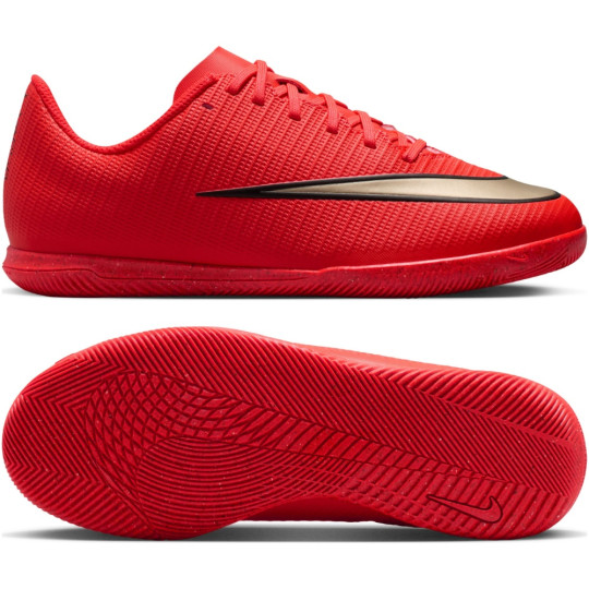 Nike Mercurial Vapor 17 Club Indoor Football Boots (IN) Kids Bright Red Black Gold