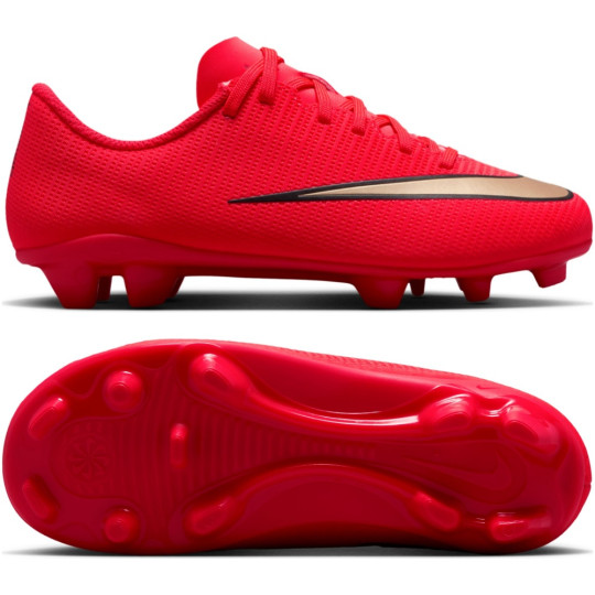 Nike Mercurial Vapor 17 Club Grass/Artificial Grass Football Boots (MG) Toddlers Bright Red Black Gold