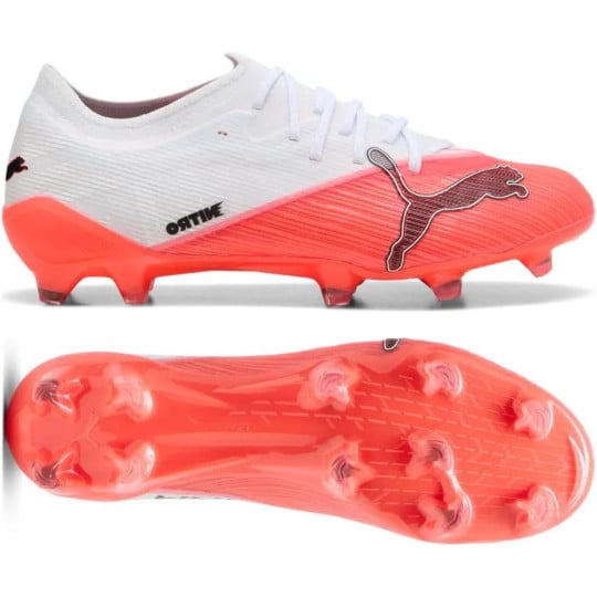 PUMA Ultra Nitro 7 Pro Gras Football Boots (FG) White Bright Red Black
