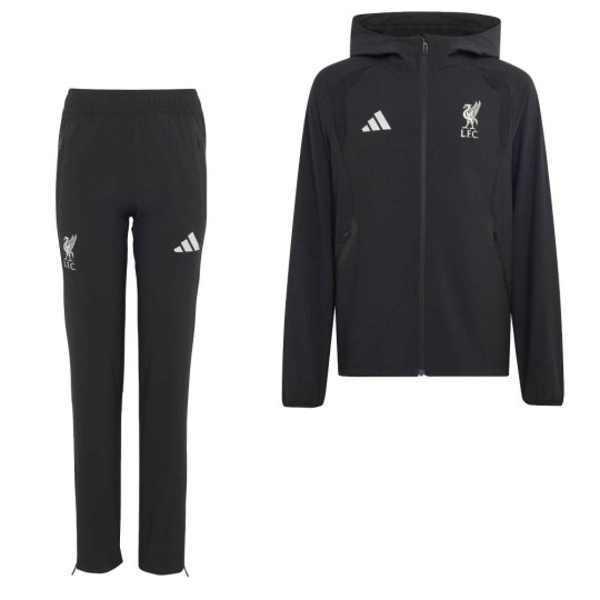 adidas Liverpool Tiro Travel Trainingspak 2026-2027 Kids Zwart Wit