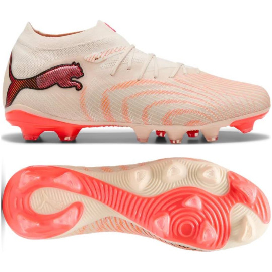 PUMA Future 9 Pro Grass/Artificial Grass Football Boots (MG) Off White Black Pink