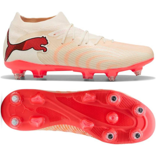 PUMA Future 9 Match Iron Stud Football Boots (SG) Off White Black Pink