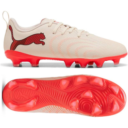 PUMA Future 9 Play Grass/Artificial Grass Football Boots (MG) Kids Off White Black Pink