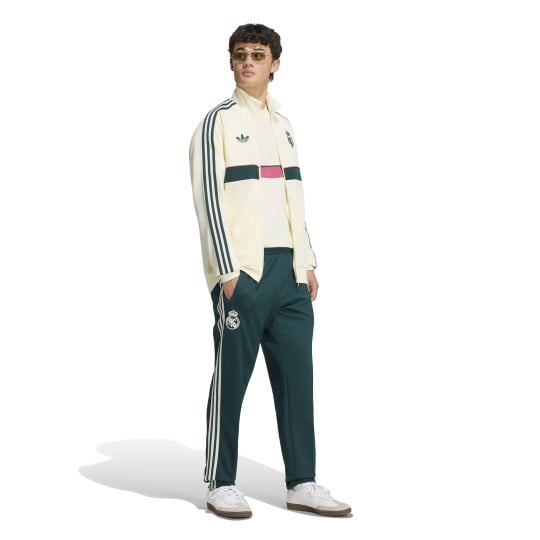 adidas Real Madrid Originals Trainingspak Full-Zip Beige Donkergroen Wit Roze