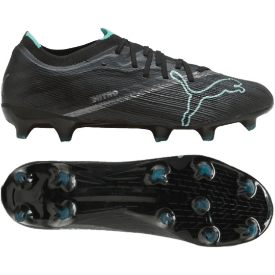 PUMA Ultra Nitro 7 Match Gras / Kunstgras Voetbalschoenen (MG) Zwart Intense Mint