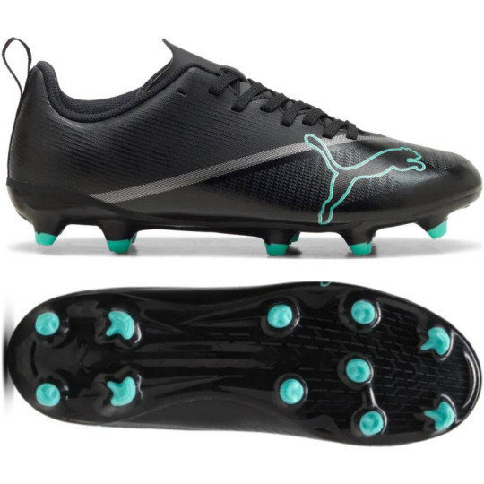 PUMA Ultra 7 Play Gras / Kunstgras Voetbalschoenen (MG) Kids Zwart Intense Mint