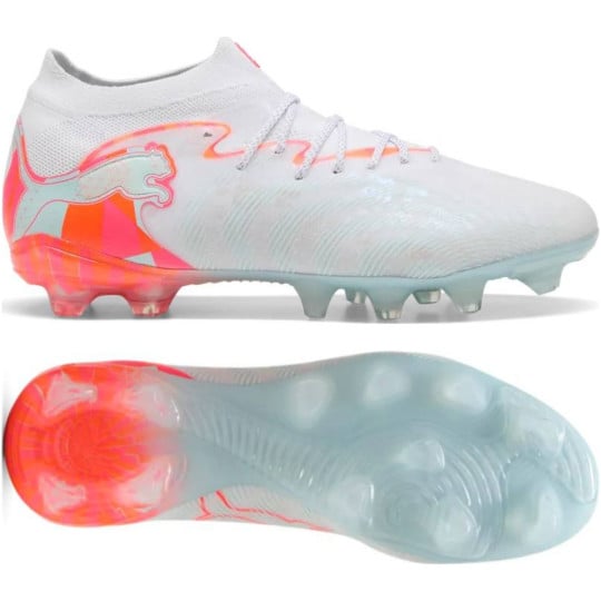 PUMA Future 9 Pro Brilliance Gras / Kunstgras Voetbalschoenen (MG) Dames Wit Feloranje Roze Lichtblauw
