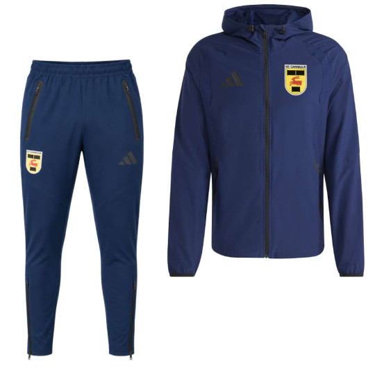 adidas Tiro Travel SC Cambuur Hooded Presentatiepak Donkerblauw