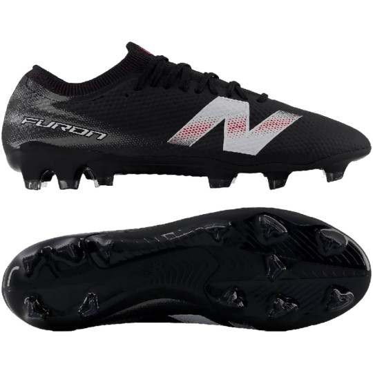 New Balance Furon V9 Pro Gras Voetbalschoenen (FG) Zwart Wit Rood